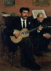 Porträt von Lorenzo Pagans (1838-83), spanischer Tenor, und Auguste Degas (1807-74), der Vater des Künstlers, ca. 1871-72